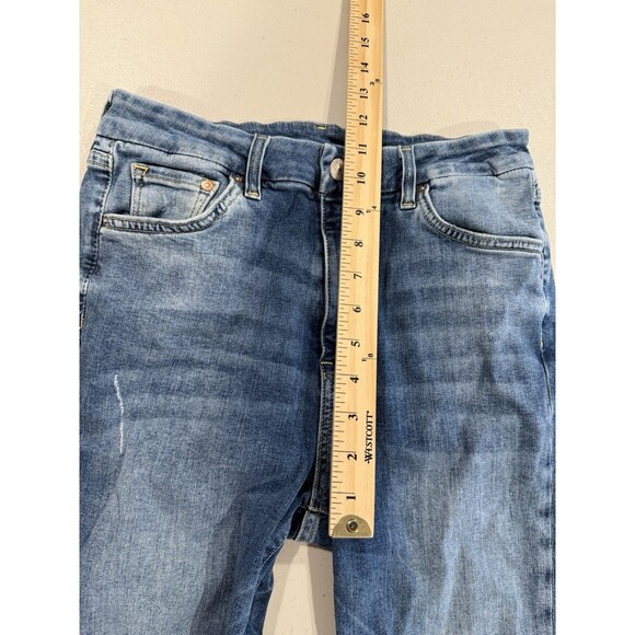 H&M Jeans Womens 28" Skinny Stretch Distressed High Rise Travel Concert Punk - Picture 6 of 7
